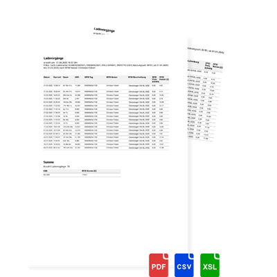 ladebelege exportieren